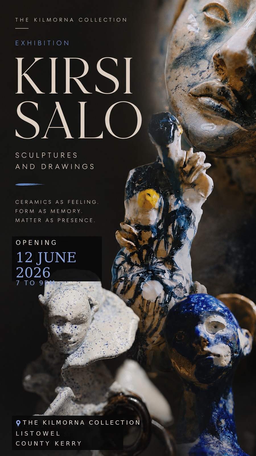 The Weight of Moss and Memories — exhibition poster, Kirsi Salo at The Kilmorna Collection